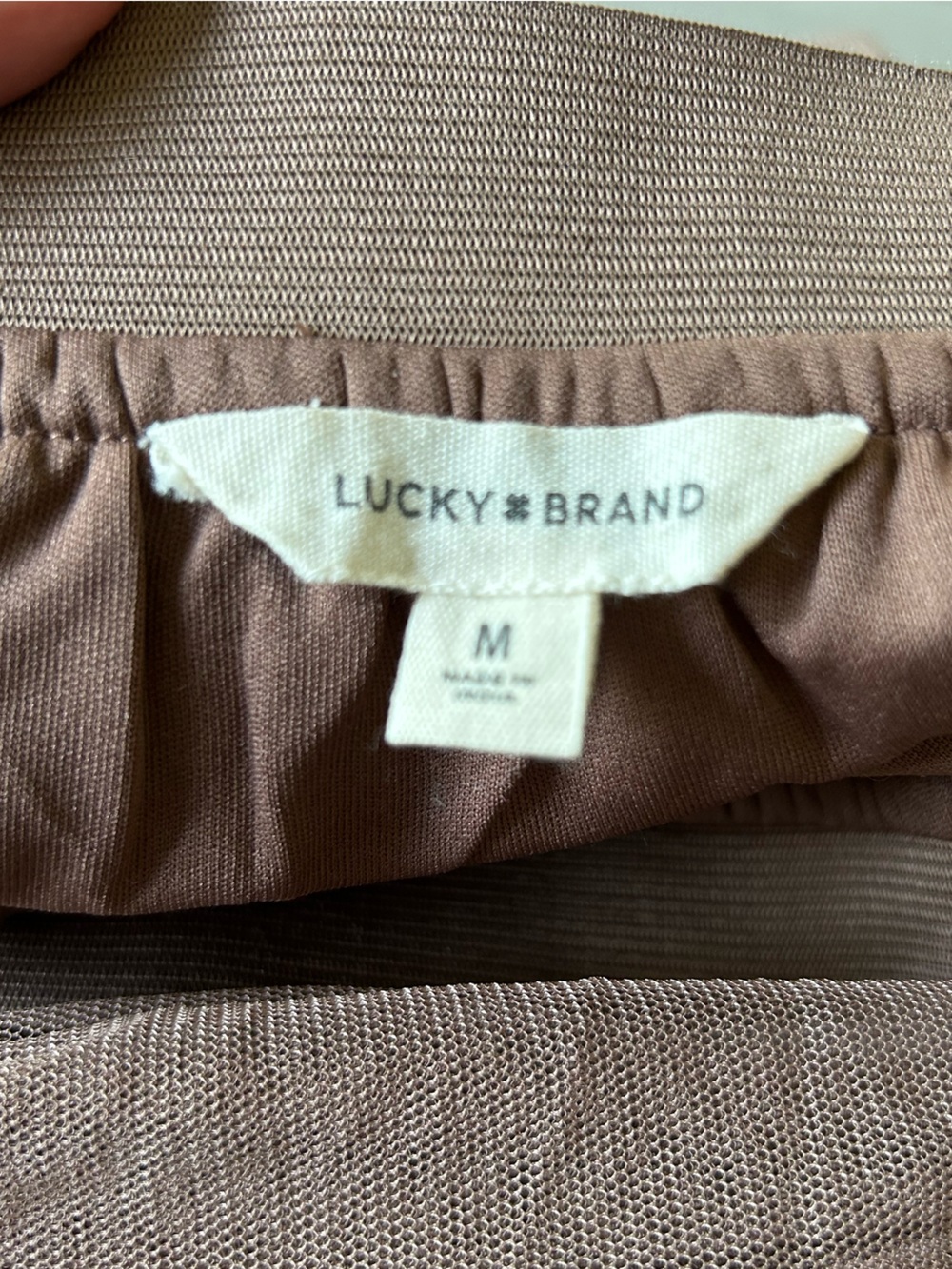 Lucky Brand Tiered Ruffle Tulle Midi Skirt Brown Size Medium New - Picture 13 of 15